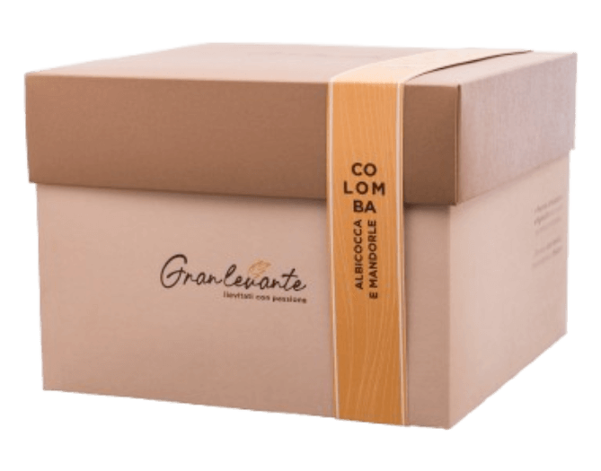 Colomba albicocca e pesca scatola